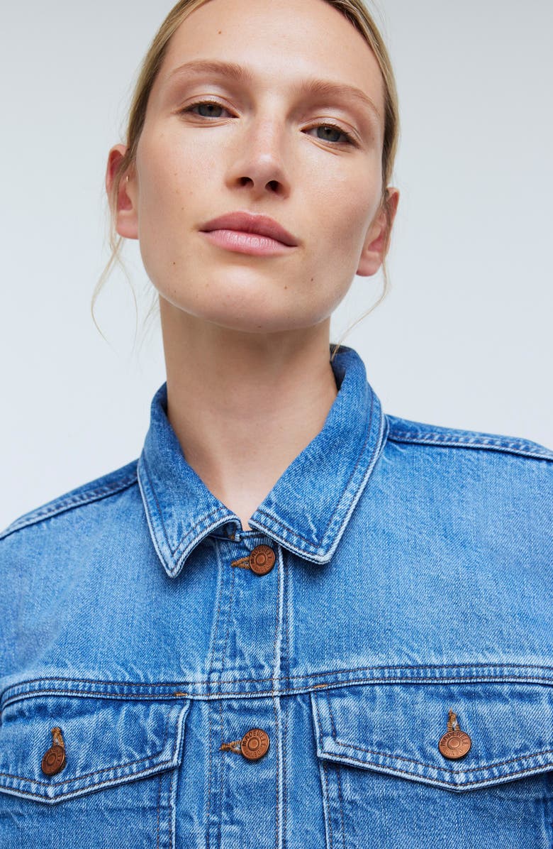 Madewell Crop Denim Jacket, Alternate, color, Grenhart Wash