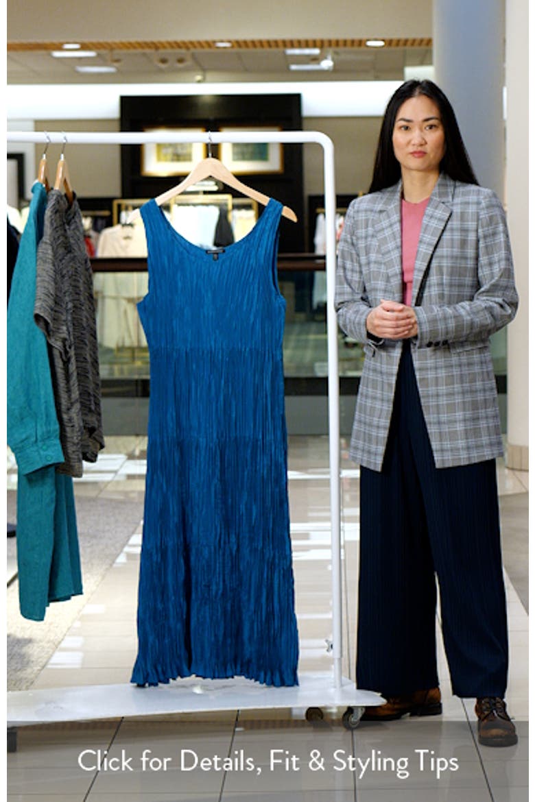 Sleeveless Tiered Silk Maxi Dress video