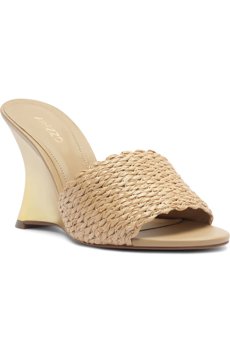 Arezzo Renata Wedge Sandal, Main, color, Palha