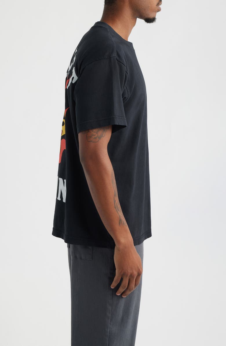 MARKET Flaming Dice Cotton Graphic T-Shirt, Alternate, color, Black