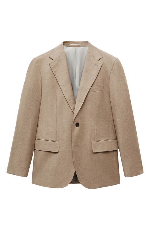 Slim Fit Virgin Wool Suit Blazer