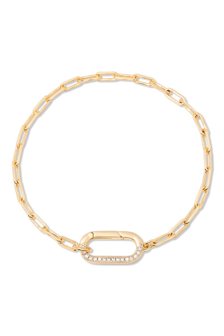 Petra Paperclip Link Bracelet, Main, color, GOLD