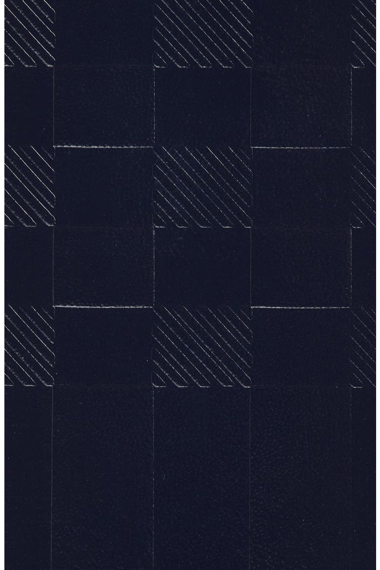 Reversible TB Monogram Check Embossed Leather Belt (Nordstrom Exclusive), Alternate, color, DARK CHARCOAL BLUE