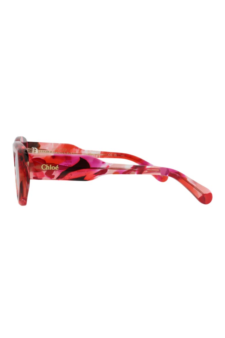 Novelty 52mm Cat Eye Sunglasses, Alternate, color, RED RED VIOLET