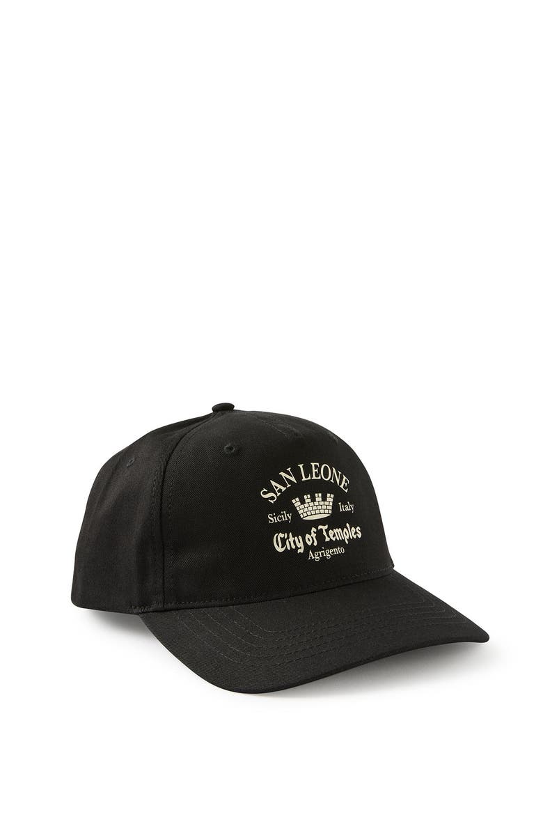 Men's 5 Panel Hat, Main, color, Black San Leone