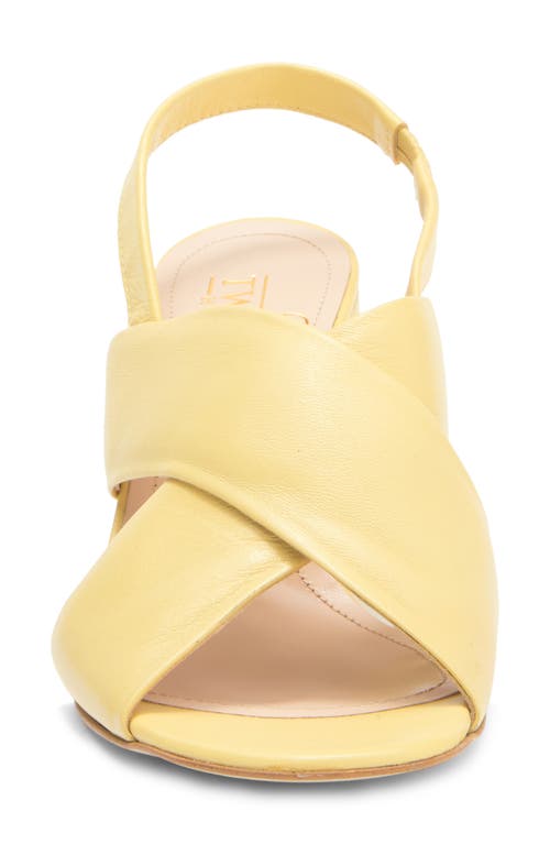 2 Twin Hearts Crisscross Slingback Sandal In Yellow Leather