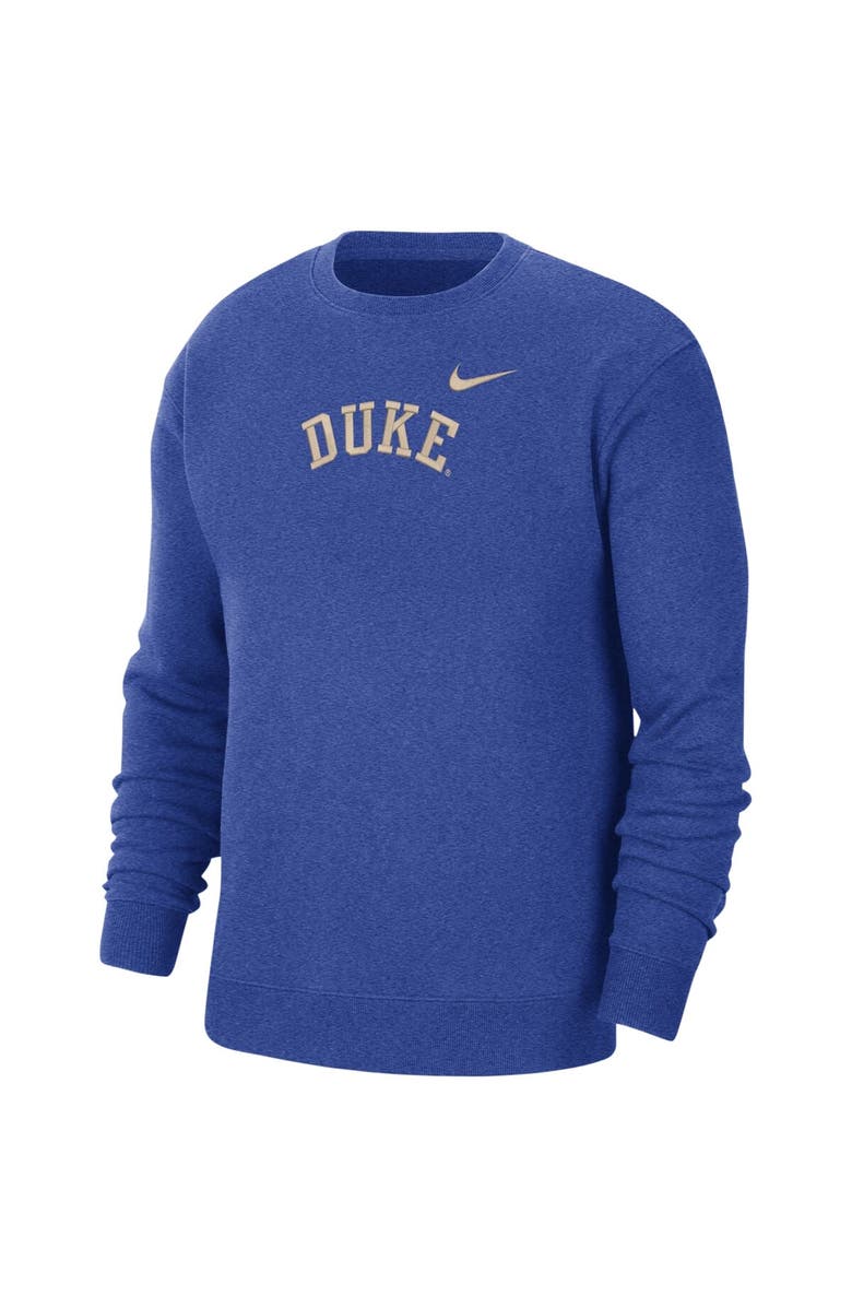Nike Men's Nike Royal Duke Blue Devils Campus Pullover Sweatshirt, Alternate, color,