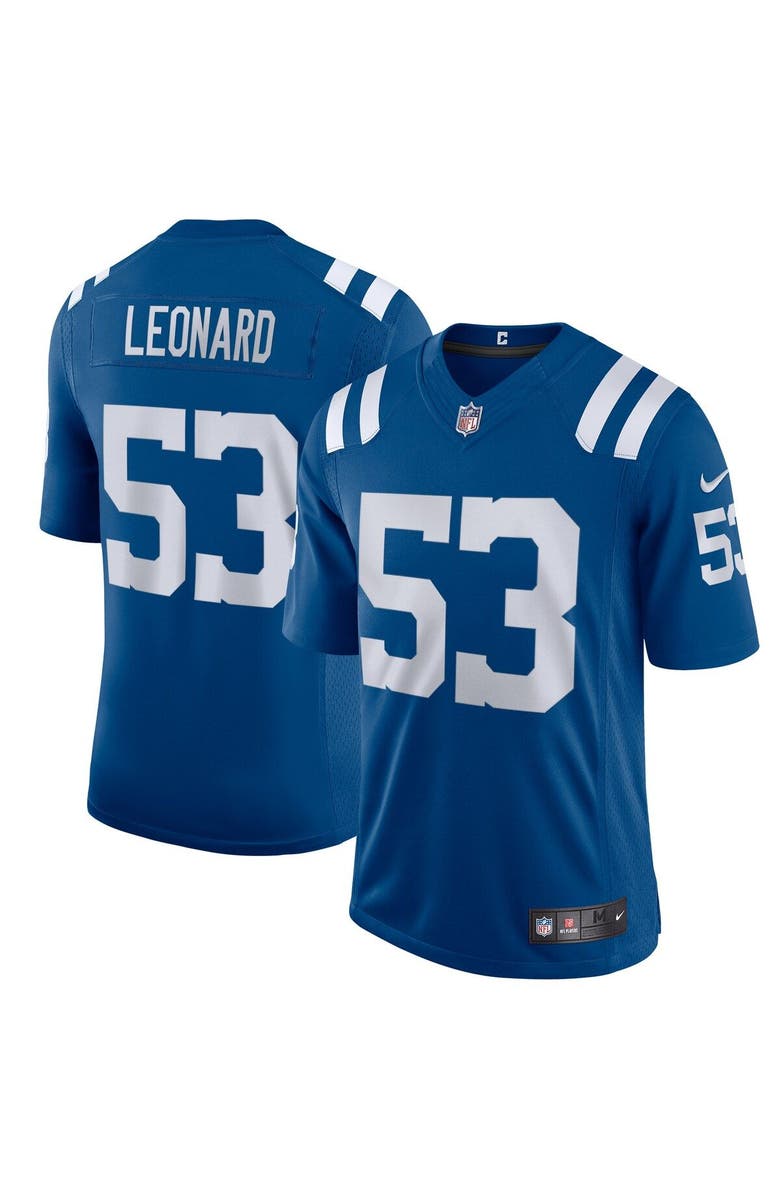 Nike Men's Nike Shaquille Leonard Royal Indianapolis Colts Vapor Limited Jersey, Alternate, color,