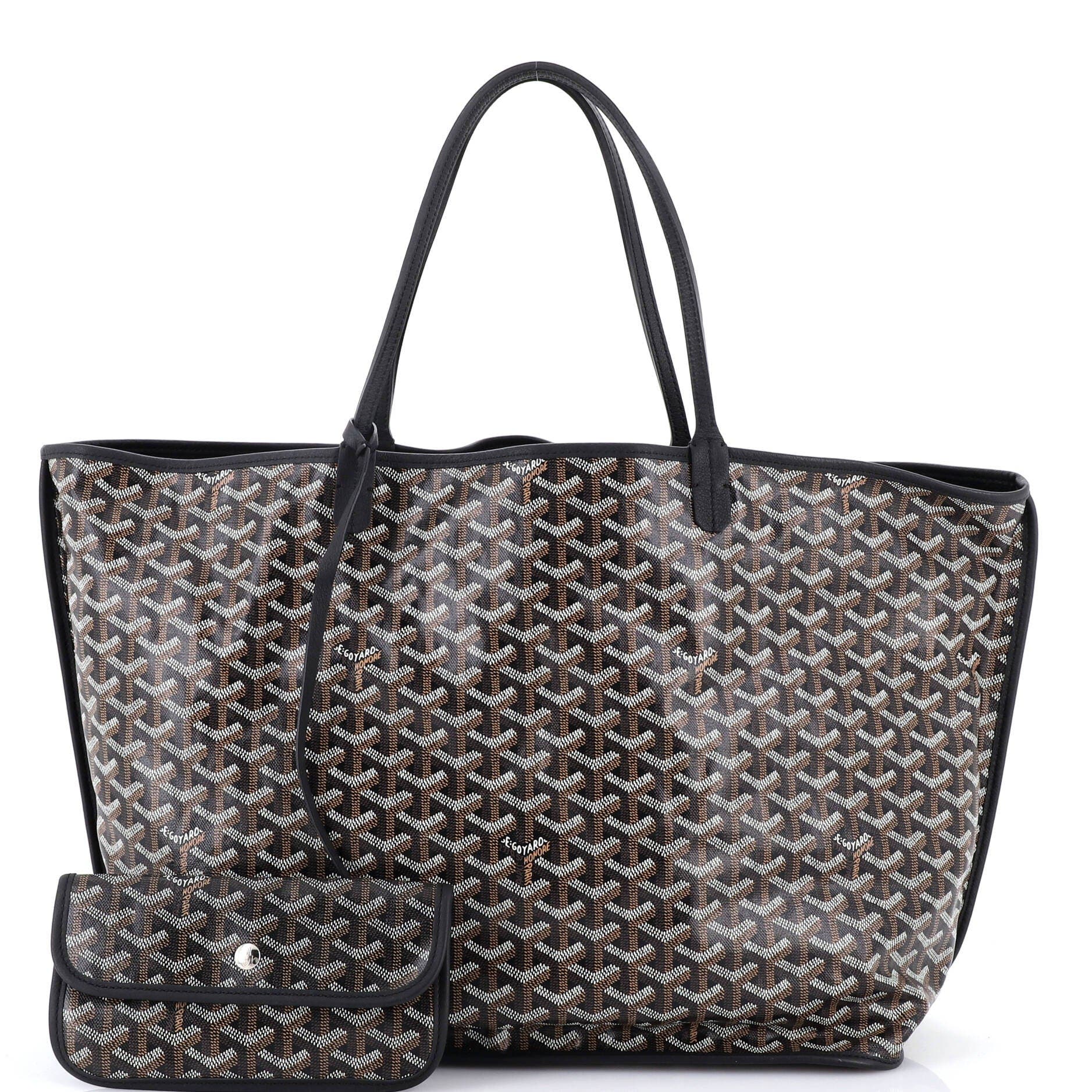 Pre-Owned Goyard Anjou Reversible Tote Coated Canvas GM, Alternate, color, Black