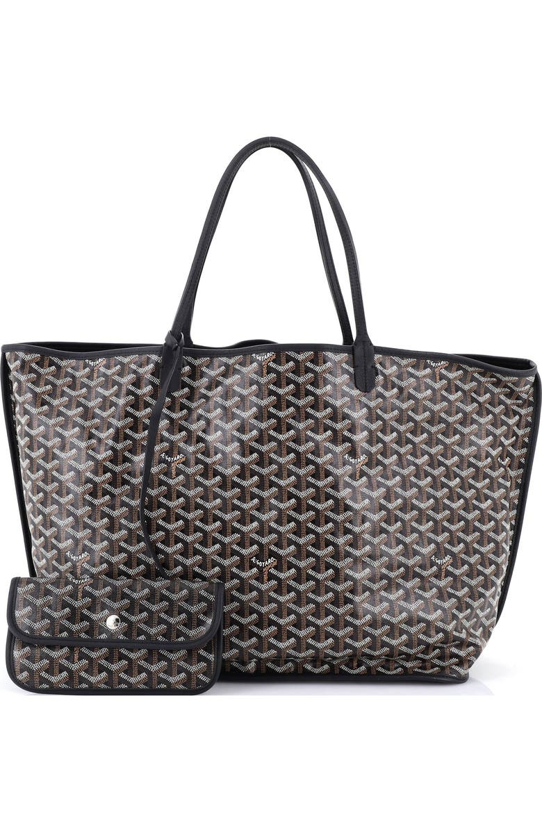 Pre-Owned Goyard Anjou Reversible Tote Coated Canvas GM, Alternate, color, Black