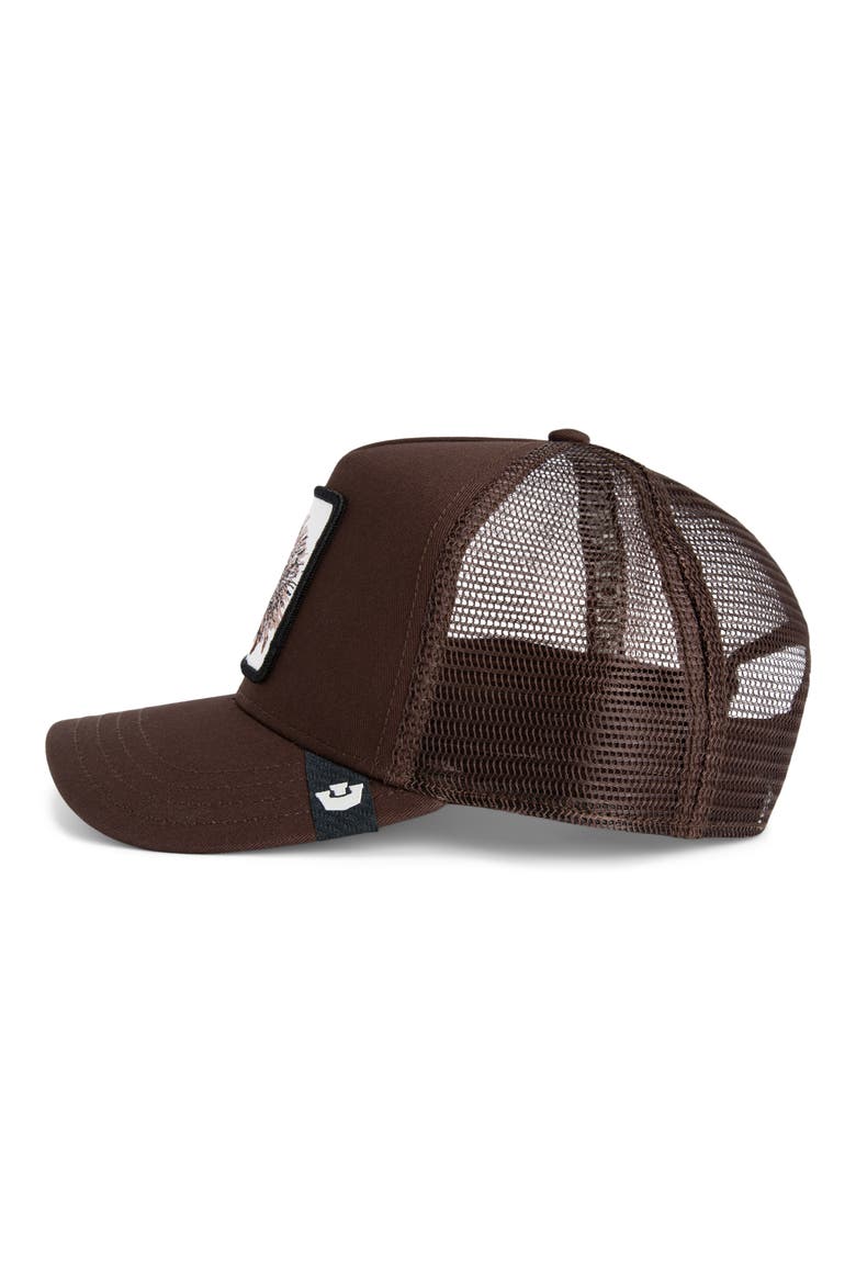 Prick Embroidered Patch Twill Trucker Hat, Alternate, color, GROUND