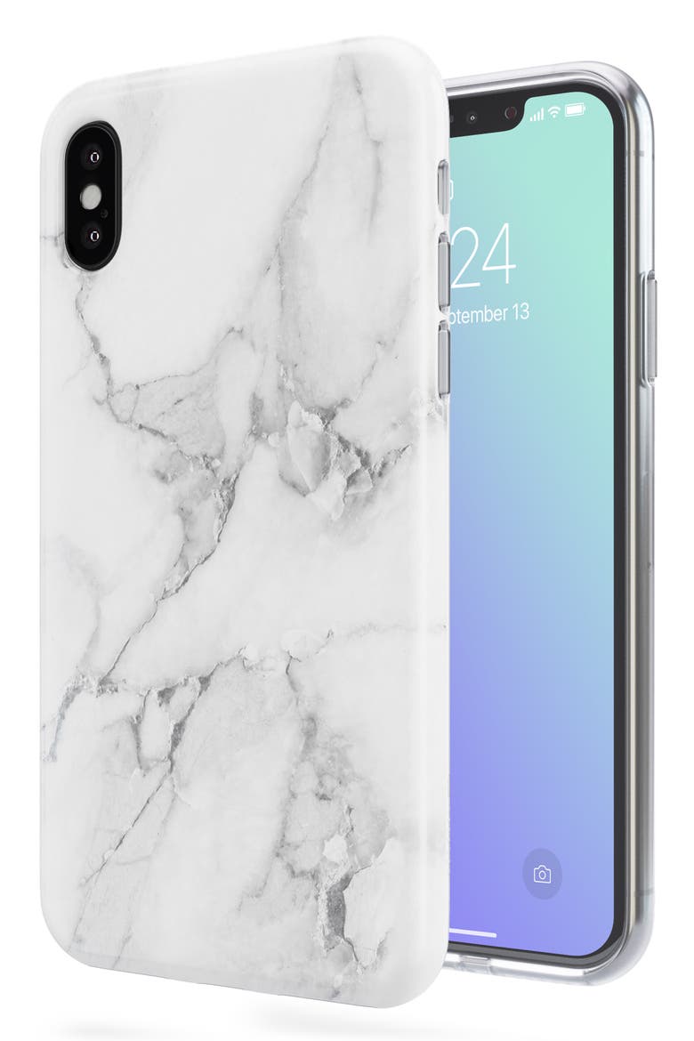 White Marble iPhone X/Xs/Xs Max & XR Case, Alternate, color, WHITE MARBLE