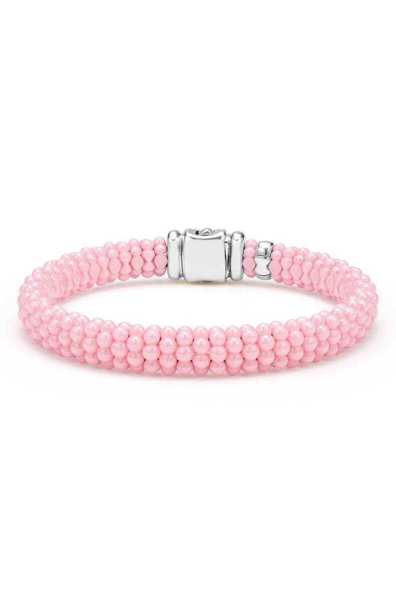 LAGOS Pink Caviar Ceramic Beaded Bracelet, Main, color, Pink