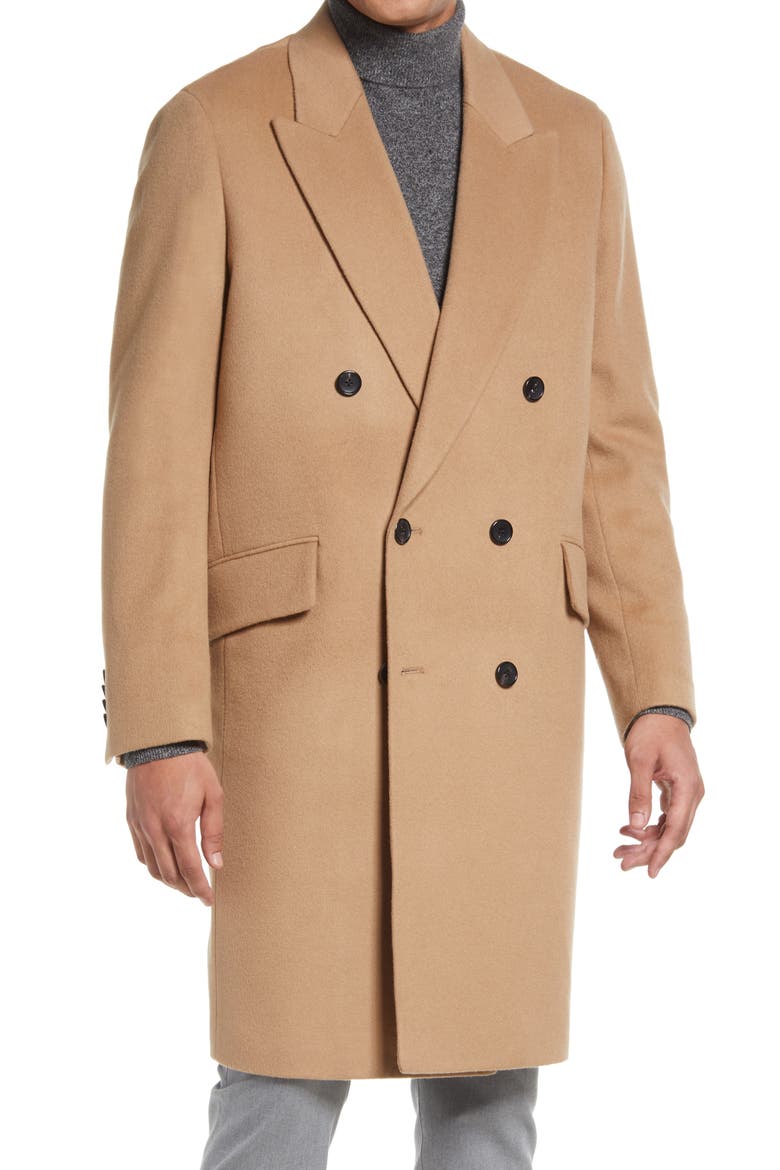 Thomas Wool & Cashmere Over Coat, Alternate, color, CAMEL
