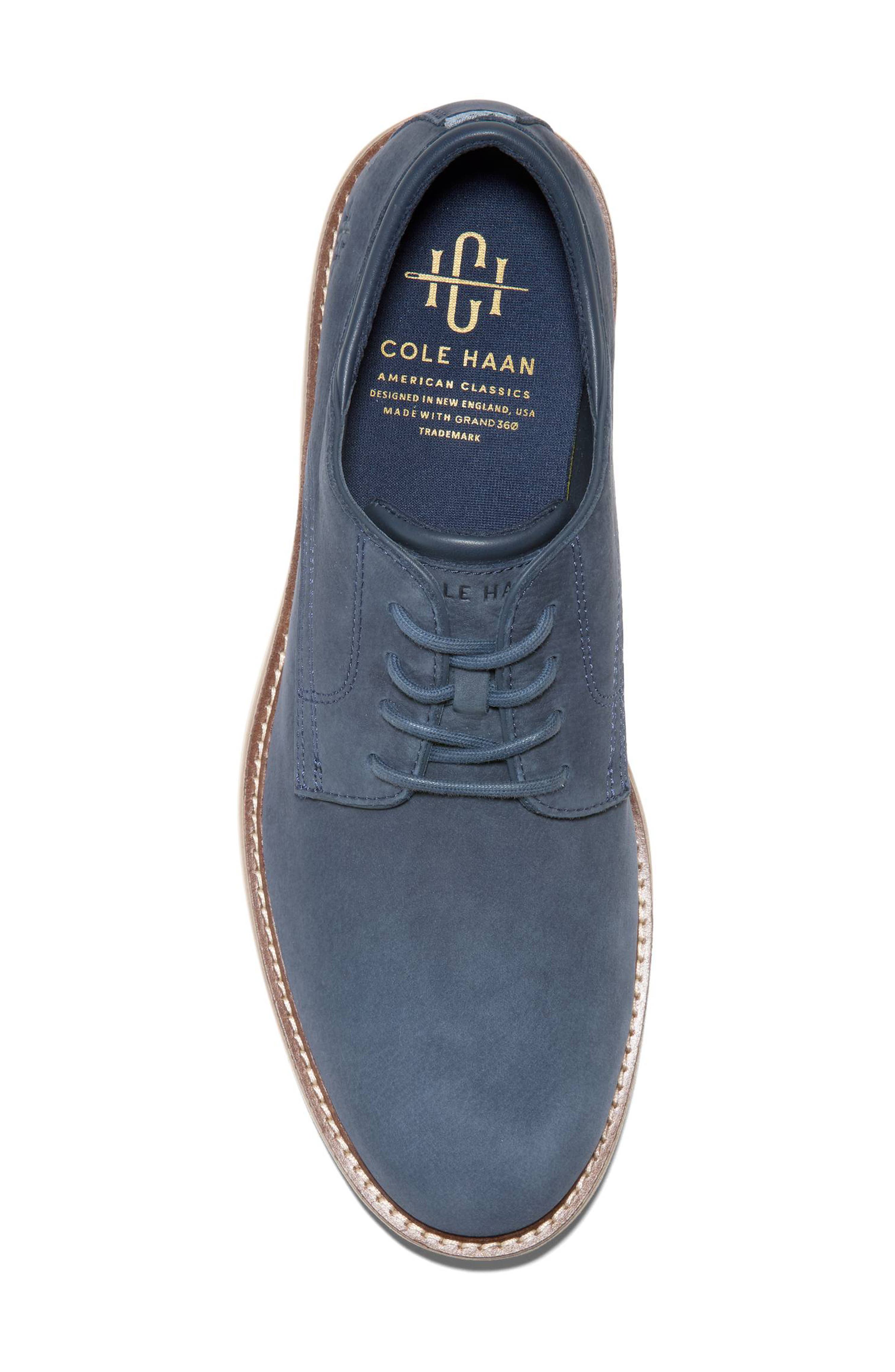 Cole Haan American Classics Montrose Plain Toe Derby, Alternate, color, Navy Blazer Nubuck / Angora