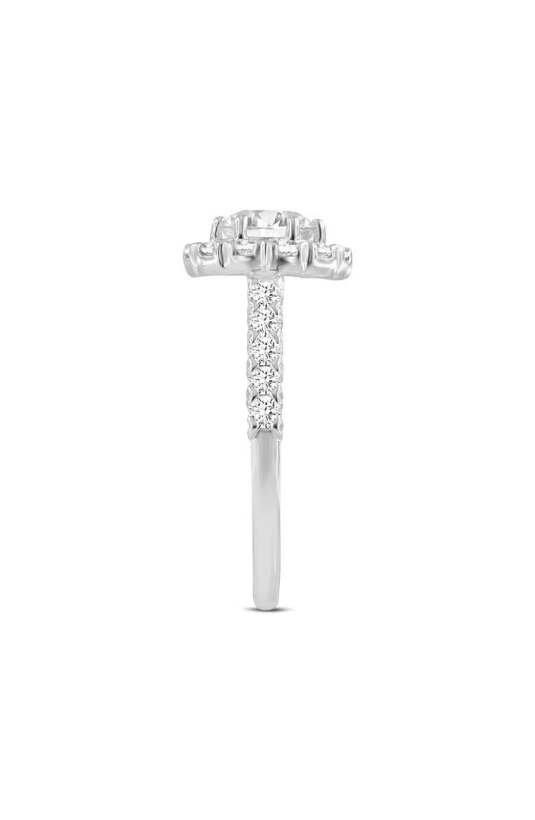 LuvMyJewelry Seraphine 14K White Gold Round Cut Lab Grown Diamond Halo Engagement Ring - 2 Ct, Alternate, color, 14K White Gold