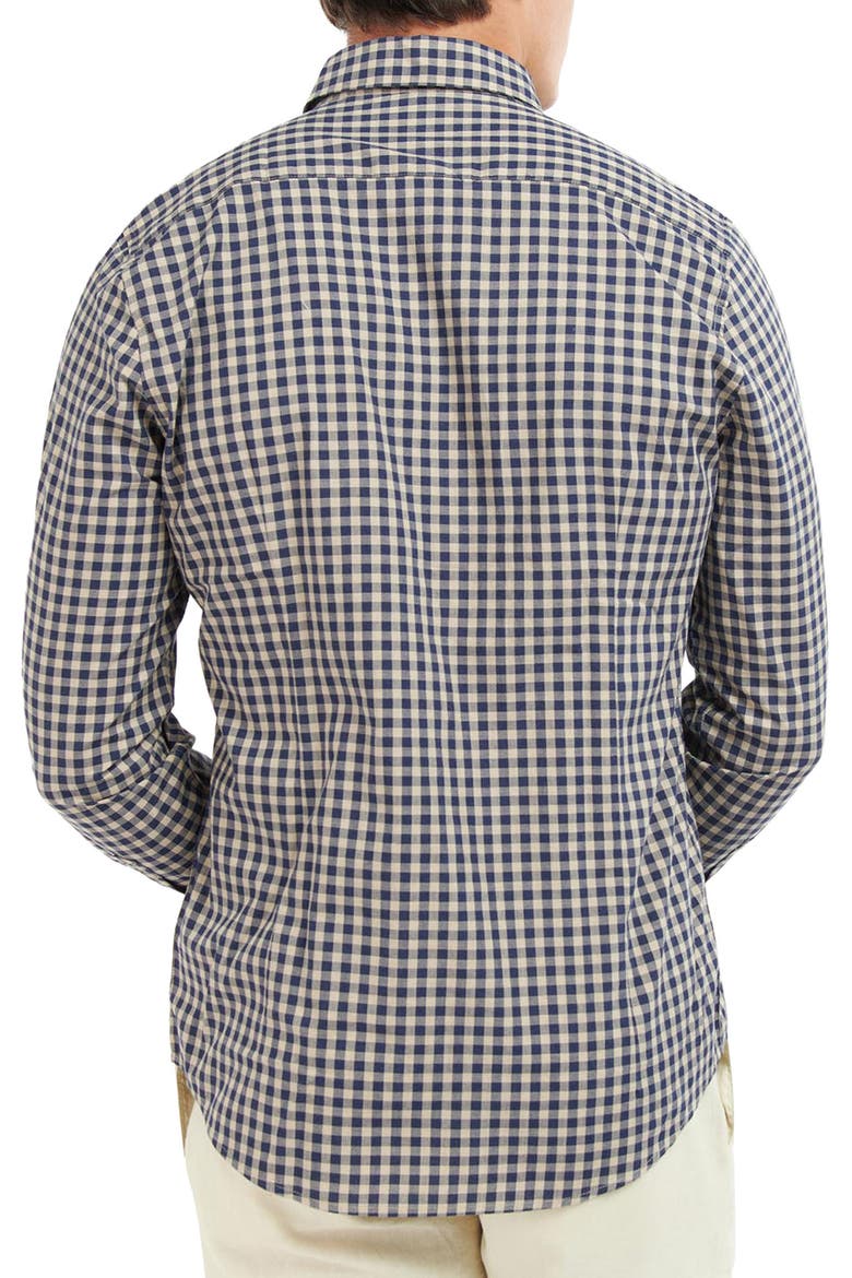 Merryton Tailored Fit Check Button-Down Shirt, Alternate, color, STONE