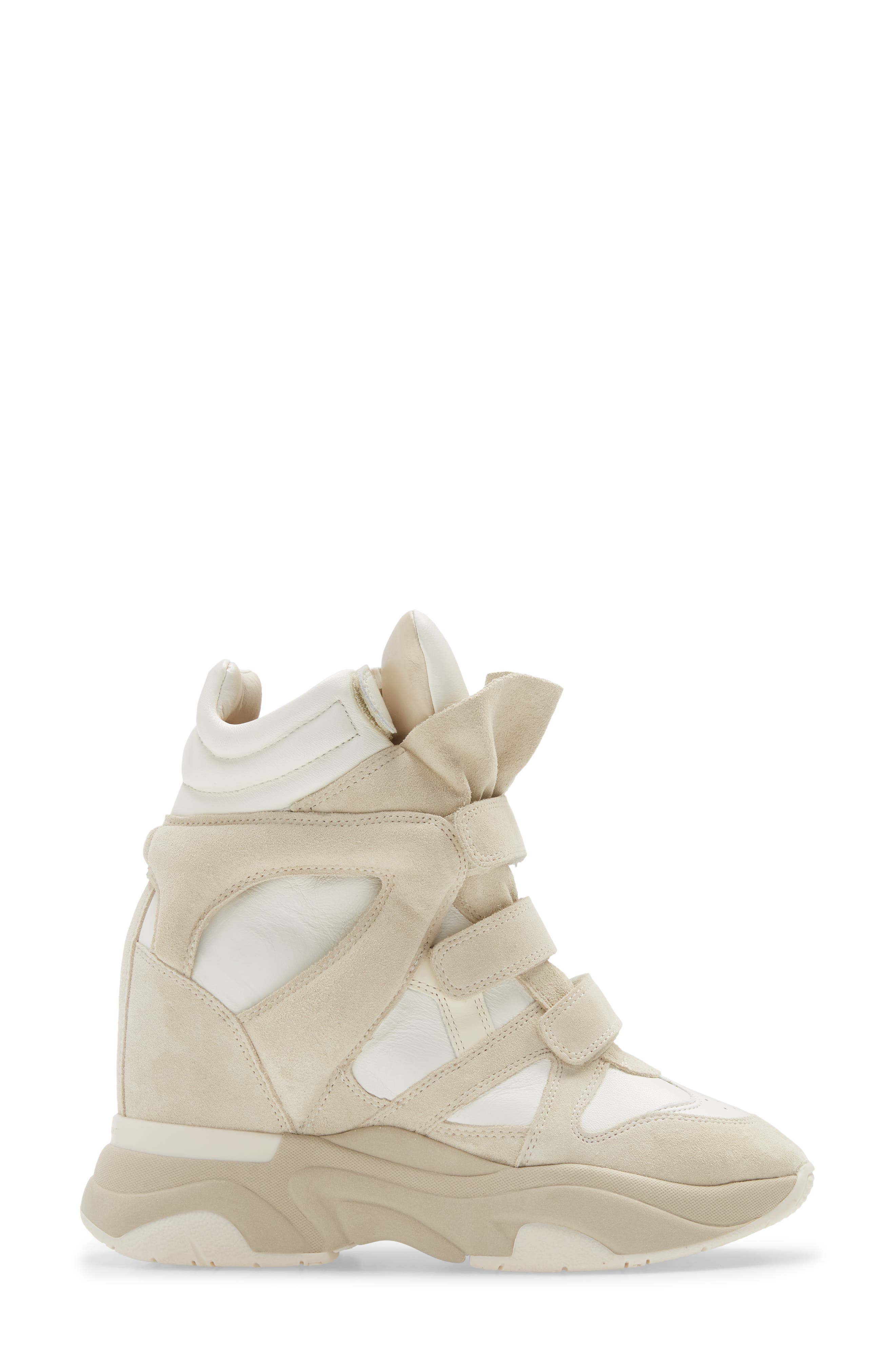 Balskee Wedge High Top Sneaker, Alternate, color, WHITE