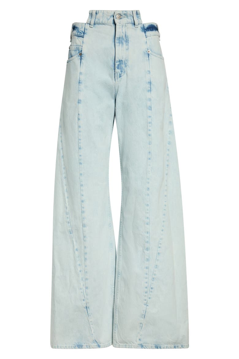 Décortiqué Wide Leg Jeans, Main, color, BLEACHED INDIGO BLUE