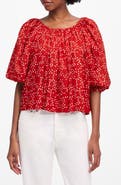 Madewell Shirred Puff-Sleeve Top