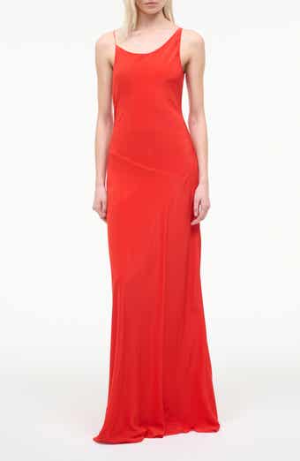 Toluca Asymmetric Neck Silk Gown