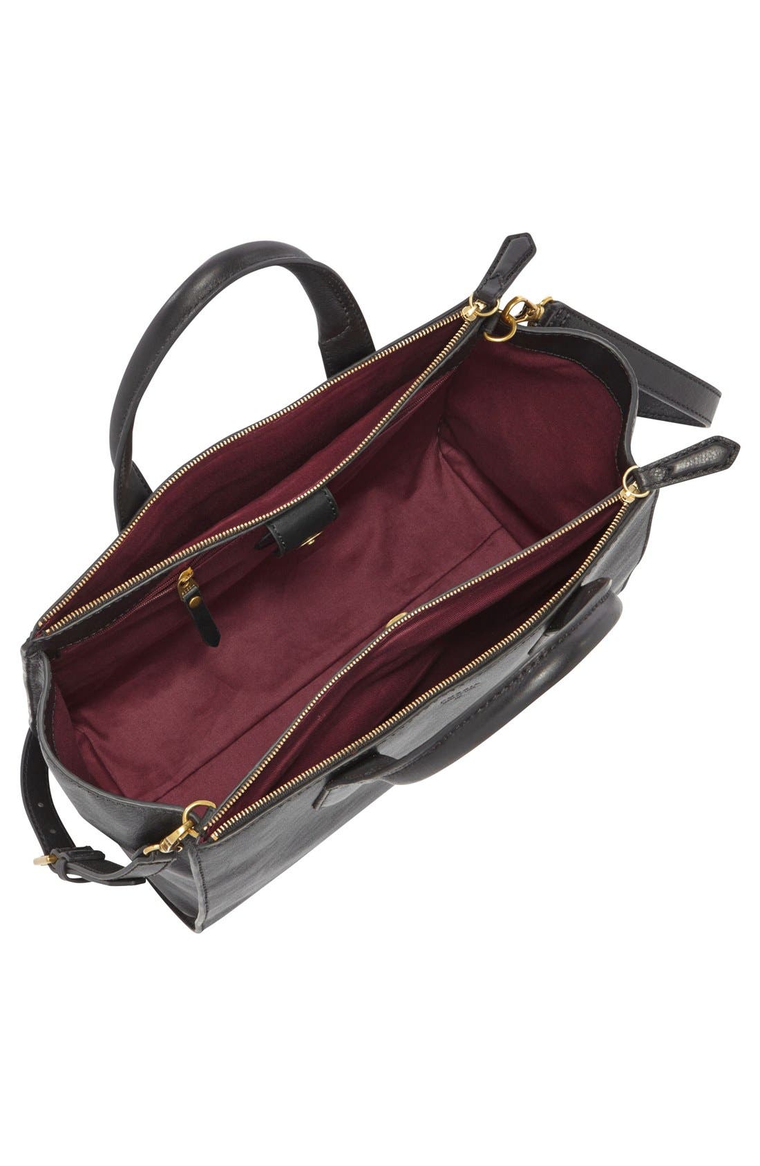 'Knox' Shopper, Alternate, color, BLACK