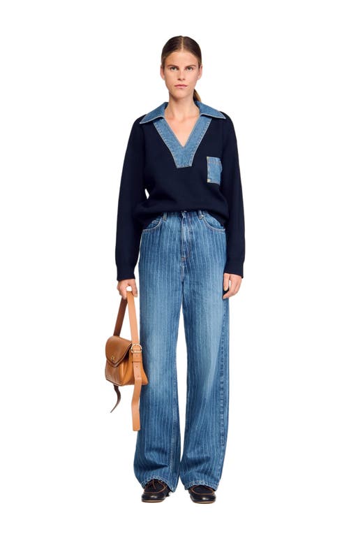 Sandro Womens Camel Le Mambo Leather Shoulder Bag In Brown