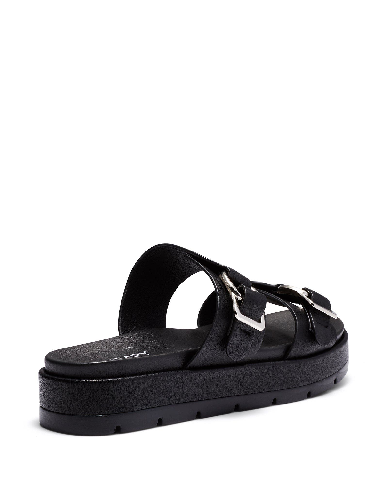 Litmus Open Round Toe Sandal, Alternate, color, Black Pu