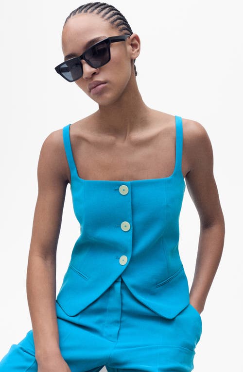 Mango Tempo Vest In Blue