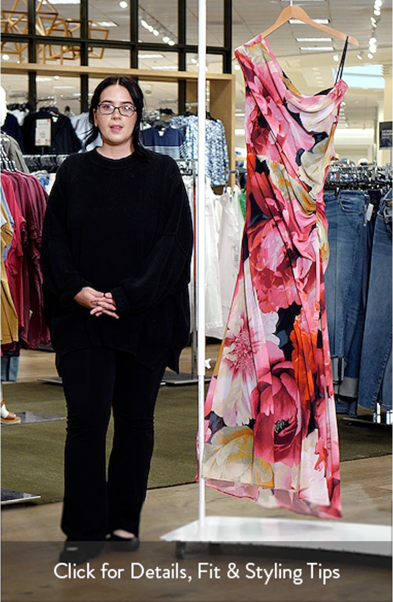 Floral One-Shoulder Gown, sales video thumbnail