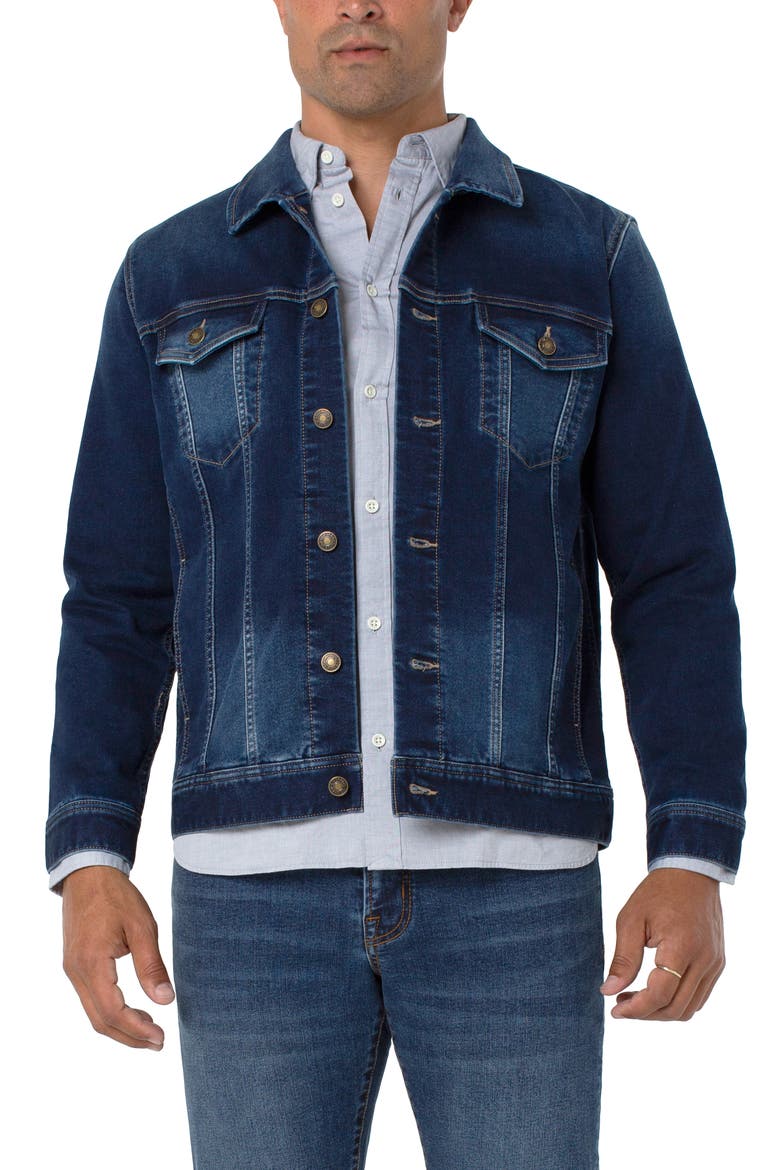 Liverpool Stretch Denim Jacket, Main, color, ROLAND