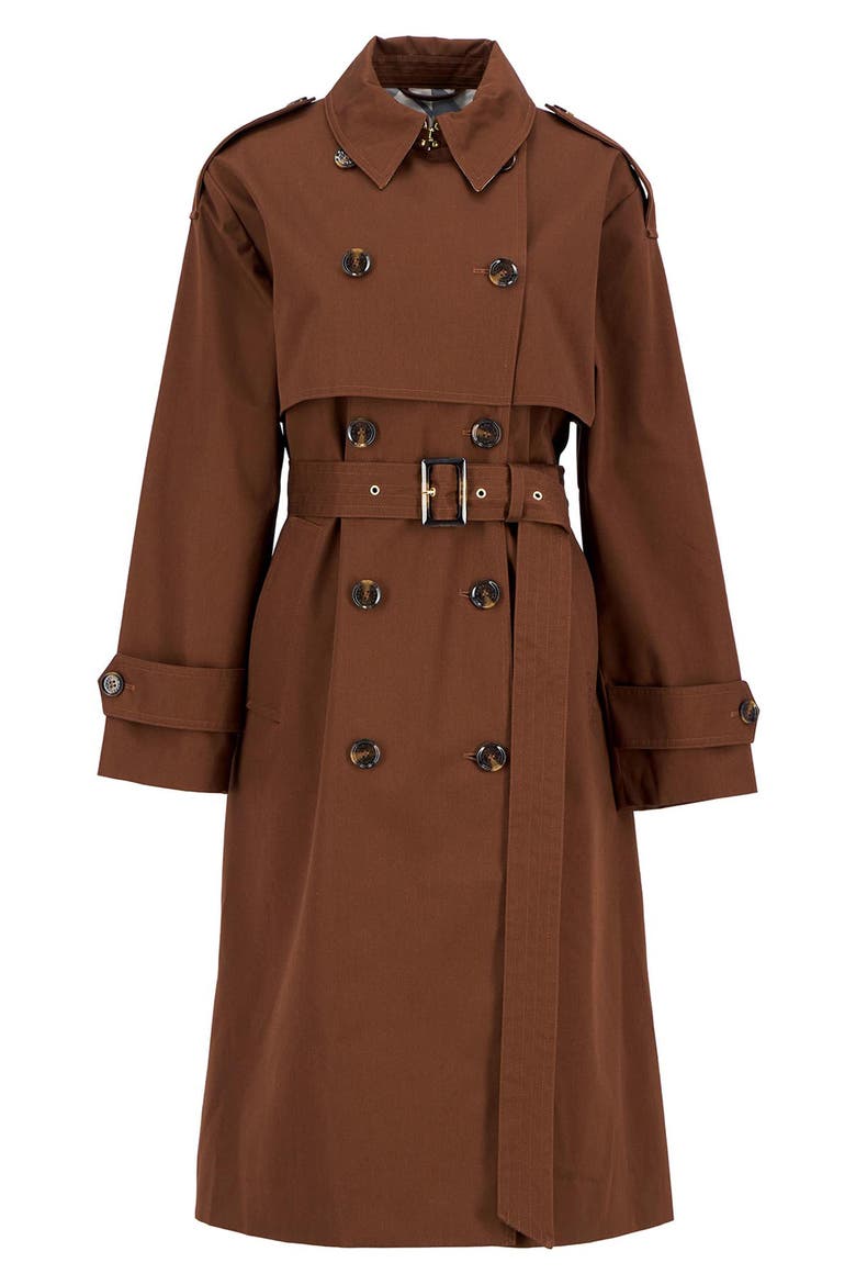 Aoife Belted Water Resistant Trench Coat, Alternate, color, VICUNA/ HESSIAN TARTAN