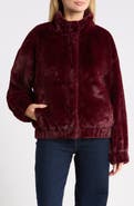 Sanctuary Funnel Neck Faux Fur Bomber Jacket