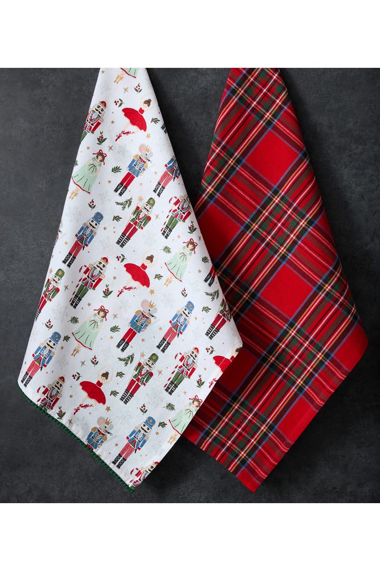 Christmas Dance Dishtowel Set of 2, Alternate, color, Christmas Dance
