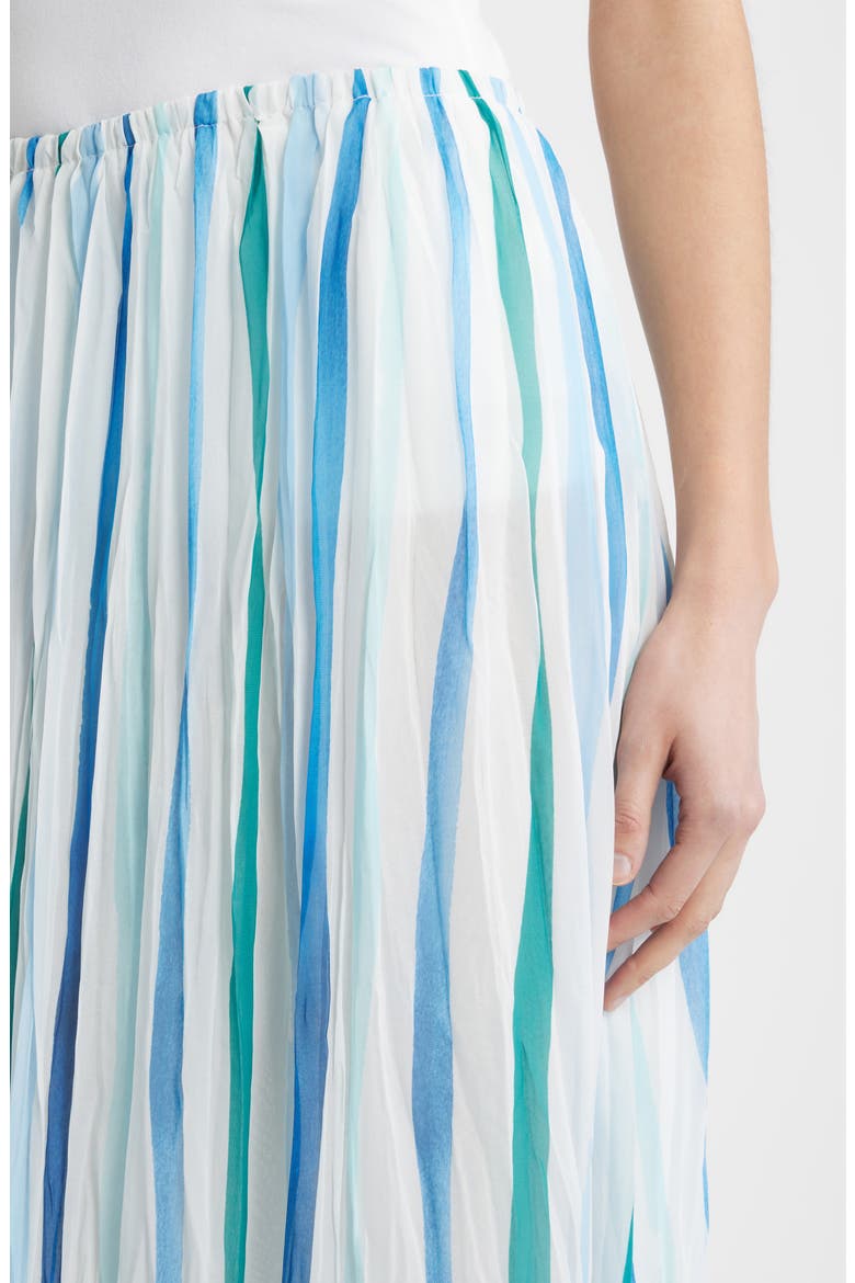 Pleated Midi Skirt, Alternate, color, SEA GLASS BRUSH STROKE