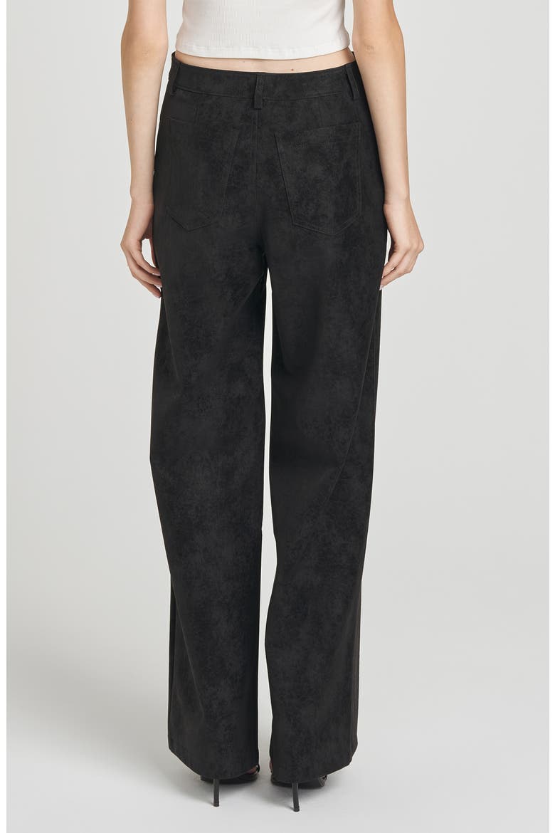Freya Faux Suede Pants, Alternate, color, BLACK