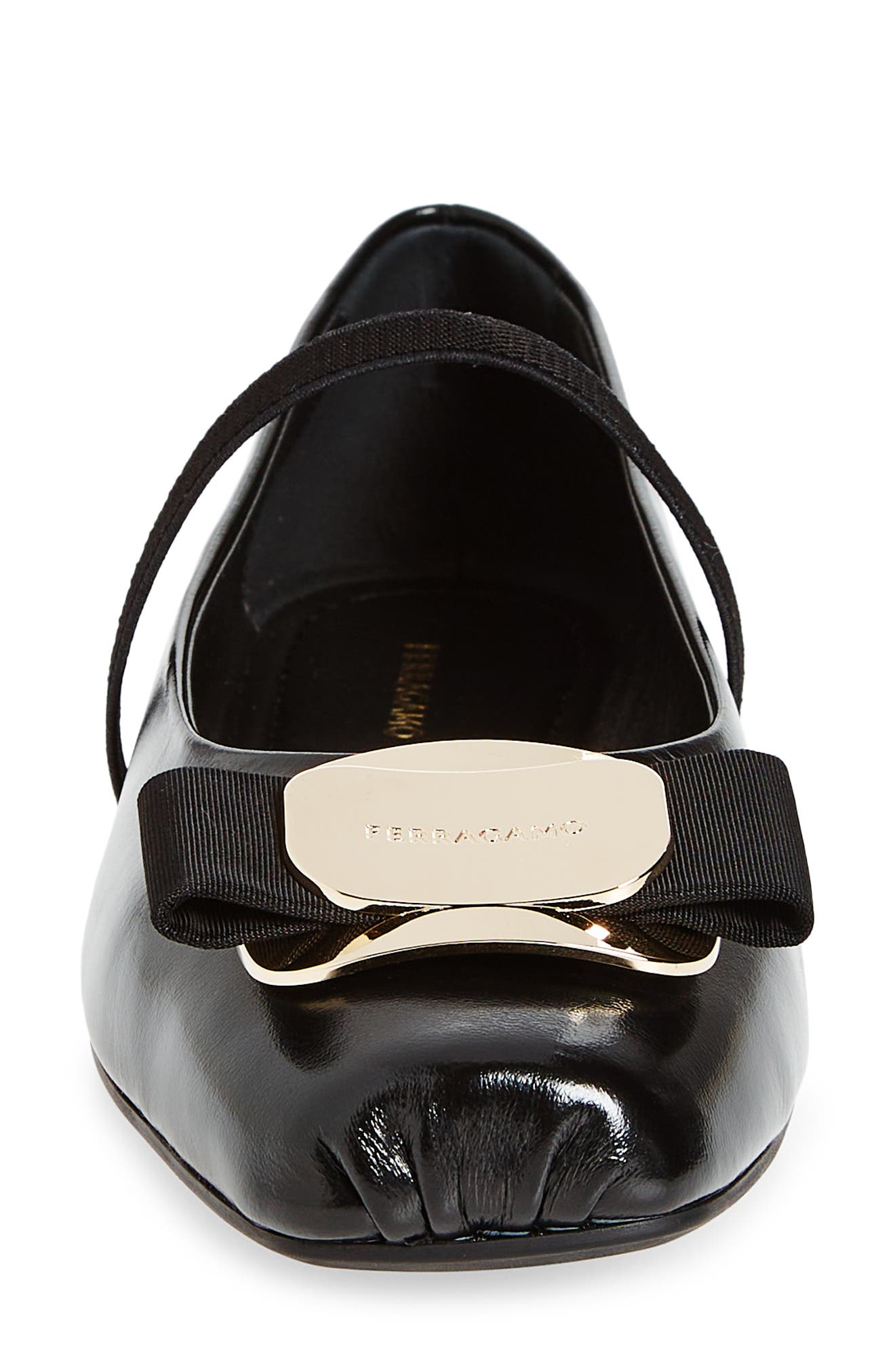 FERRAGAMO Zina Mary Jane Ballet Flat, Alternate, color, Black