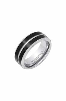 HMY JEWELRY Men's Two-Tone Ring