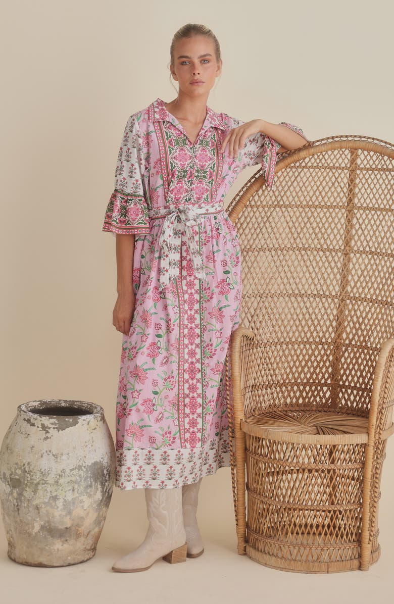 Talisman the Label Jardin Floral Print Tie Waist Maxi Dress, Main, color,