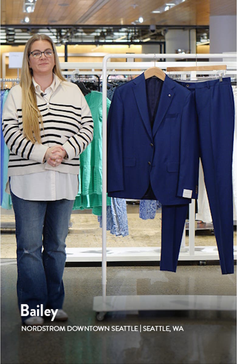 Dean Textured Soft Constructed Wool Suit, sales video thumbnail