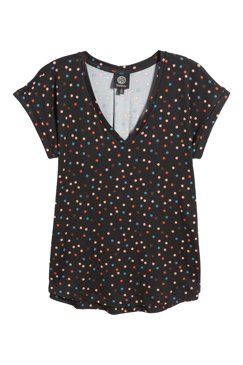 Print Butter Top, Alternate, color, BLACK/ MULTI