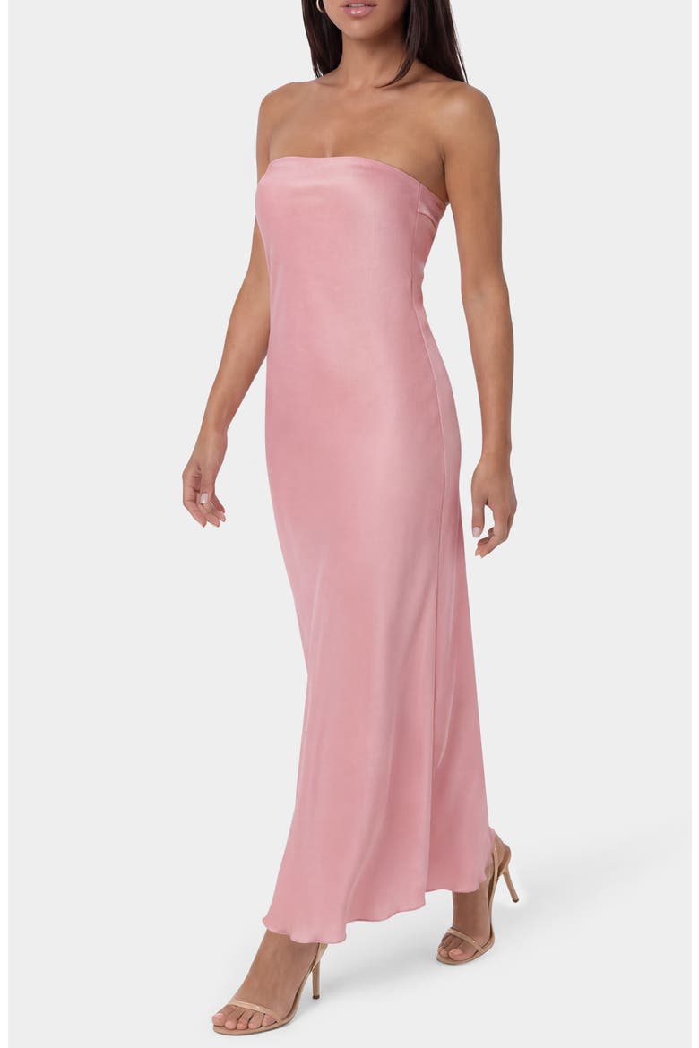 Strapless Maxi Dress, Alternate, color, ROSE