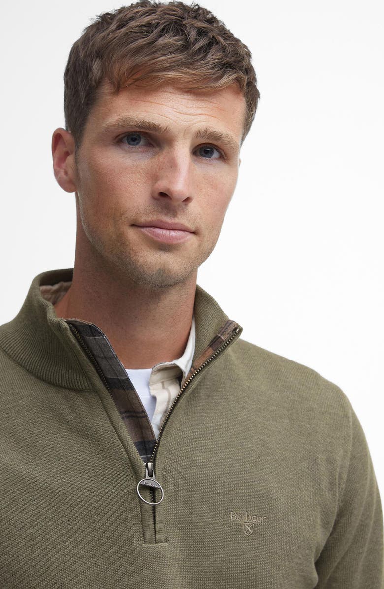 Barbour Cotton Half Zip Sweater, Alternate, color, 