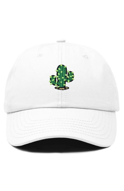 Cactus Embroidered Low Crown Cap