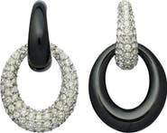 Tory Burch Pavé Doorknocker Drop Earrings