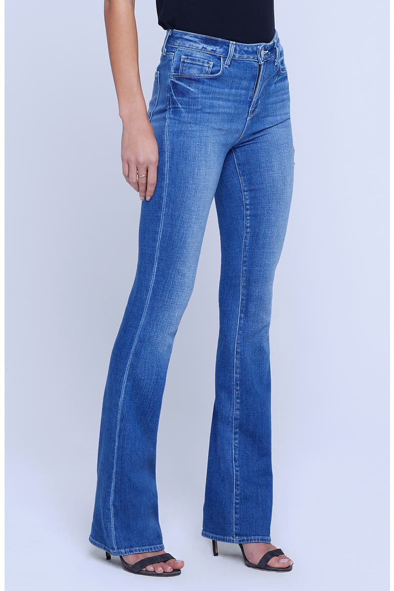 Selma High Waist Sleek Baby Bootcut Jeans, Alternate, color, BORDELLO