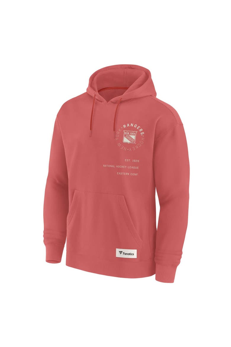 Men's Fanatics Red New York Rangers Future Ground Info Pullover Hoodie, Alternate, color, Red