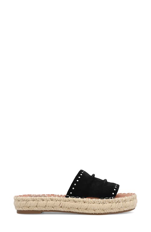 Mia Dahya Espadrille Platform Slide Sandal In Black