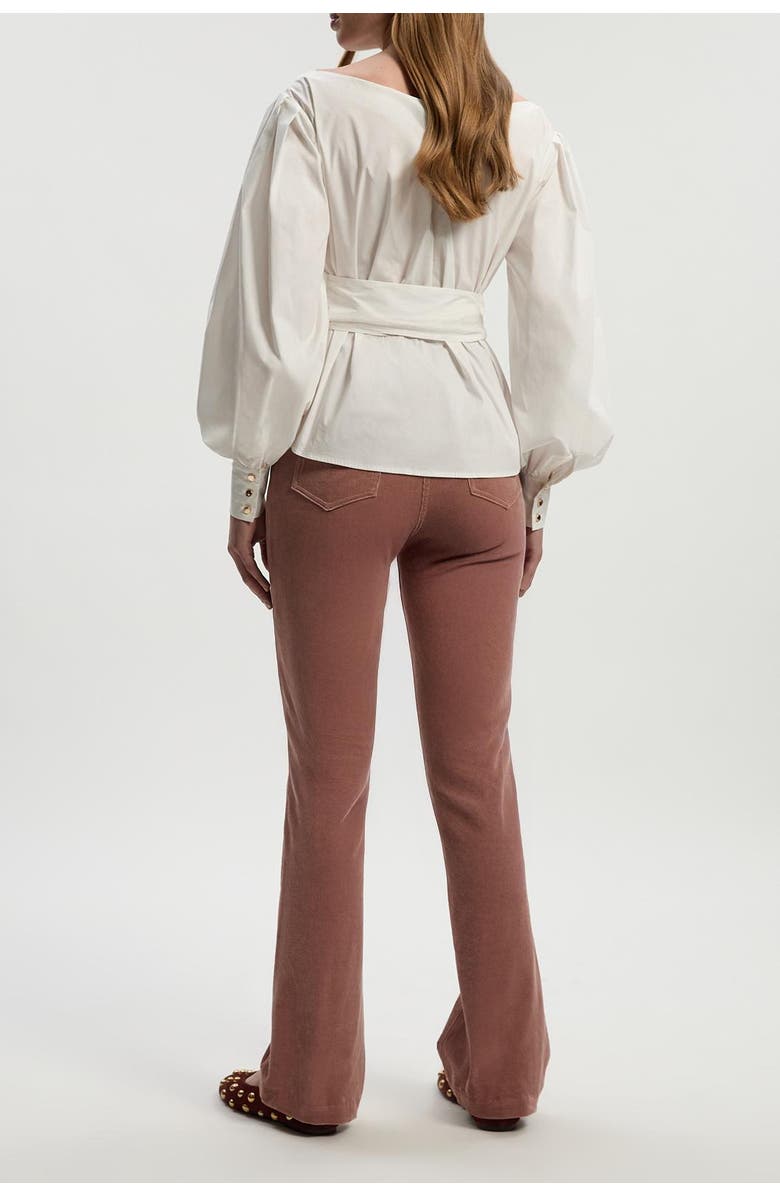 Karen Millen Stretch Cord Kickflare Jean, Alternate, color, Pink