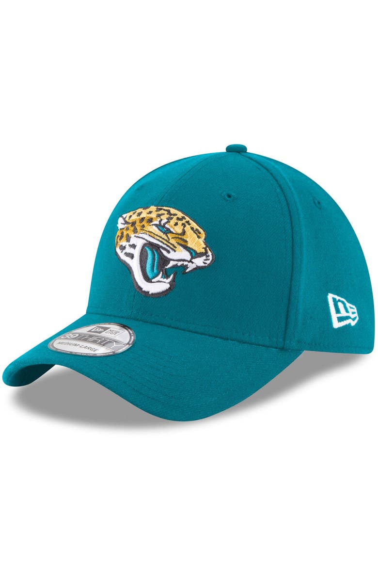 New Era Men's New Era Teal Jacksonville Jaguars 39THIRTY Flex Team Classic Hat, Main, color, Teal